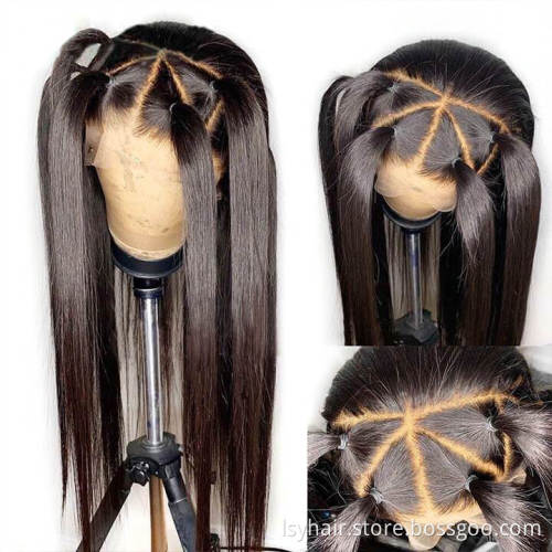 Wholesale Top Quality Indian Hair Lace Wigs Human Cuticle Aligned Virgin Hair Full Lace Wigs For Black Women